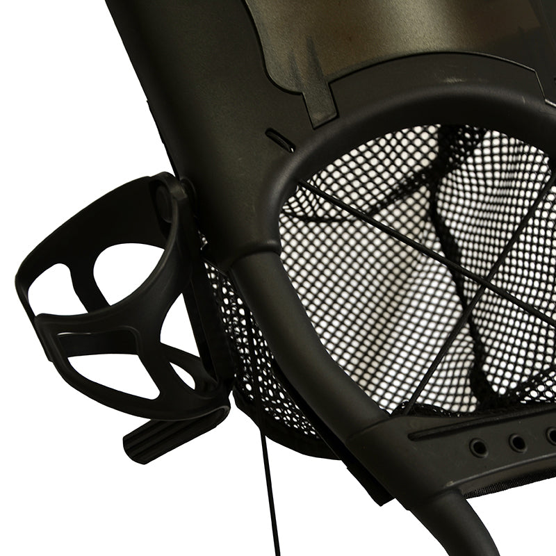 GolfRolfe 14408 Premium Golf Trolley in schwarz mit schwarzen Reifen