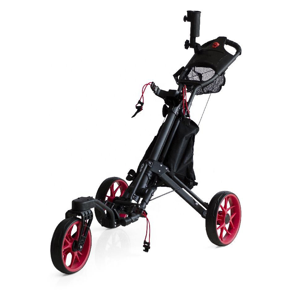 golftrolley with red wheels