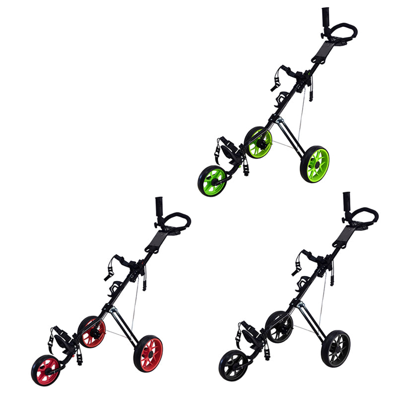 golftrolley in black red and green
