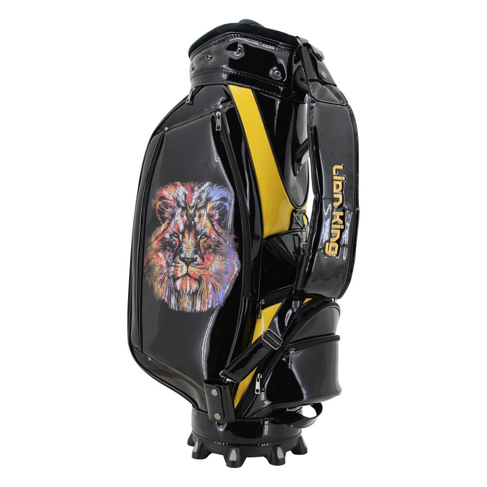 Golfbag schwarz Lackleder